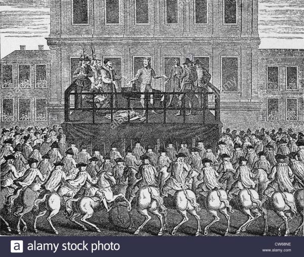  King Charles I executed for treason