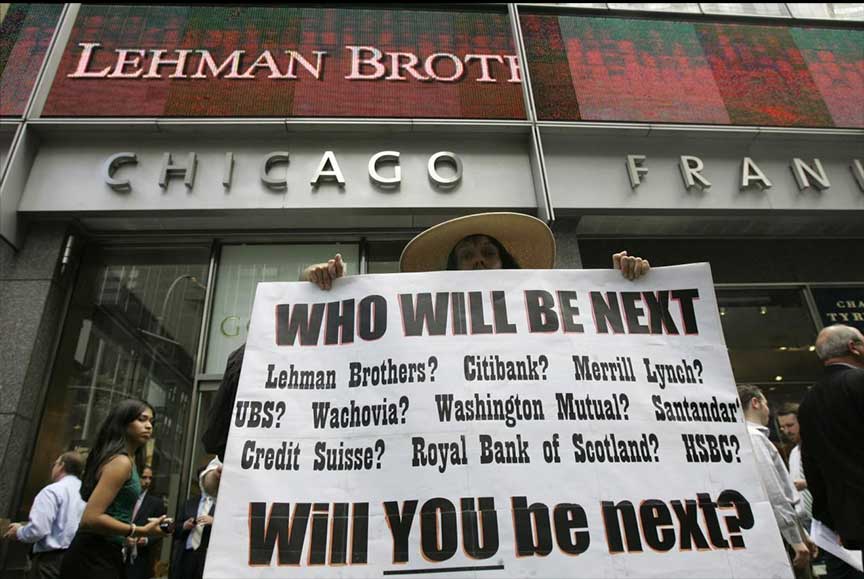  Lehman Brothers declares bankruptcy